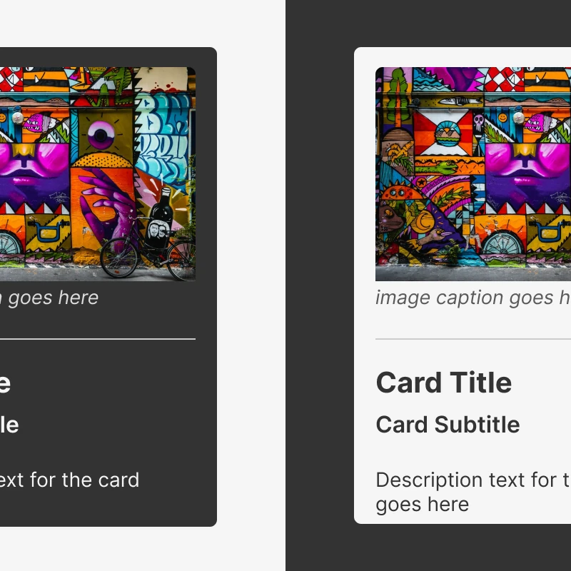 an image of two cards on contrasting backgrounds